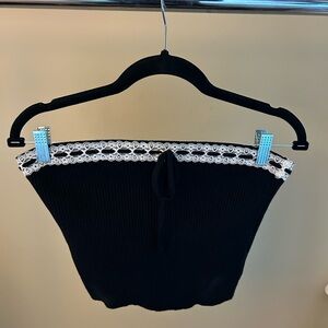 NWT Edikted Black Knit Tube Top